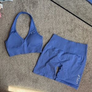 Blue Sports Bra and Shorts Set TLF